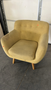 MID CENTURY STYLE YELLOW CHAIR