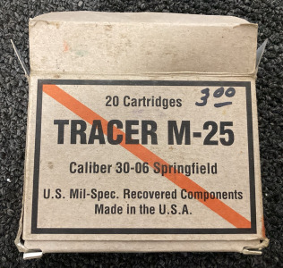 (18) RNDS. TRACER M-25 30-06 SPRINGFIELD AMMO