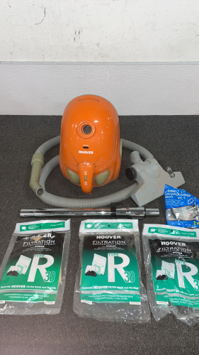 HOOVER PORTABLE CANISTER VACUUM WITH EXTRAS