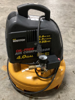 (1) BOSTITCH OIL-FREE AIR COMPRESSOR 4.0 GAL (UNABLE TO TEST)