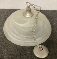 (1) LARGE GLASS CIRCULAR CEILING LIGHT FIXTURE (20”)