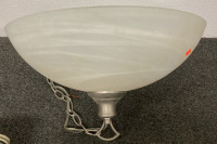 (1) LARGE GLASS CIRCULAR CEILING LIGHT FIXTURE (20”) - 3