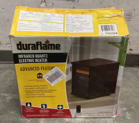 (1) DURAFLAME INFARED QUARTZ ELECTRIC HEATER (POWERS ON)