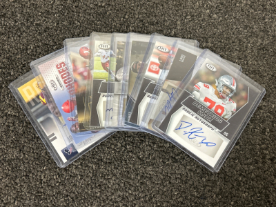 (9) COLLECTIBLE FOOTBALL CARDS