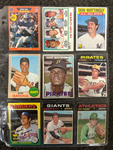(8) COLLECTIBLE BASEBALL CARDS AND (1) MICHAEL IRVIN FOOTBALL CARD
