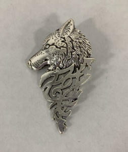 Tibetan Silver Wolf Pin