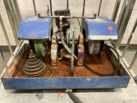 LAPIDARY GEM GRINDER/POLISHER WITH CABINET BASE (UNTESTED)