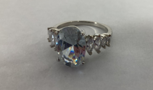 Size 10 Oval Cut Sapphire Ring