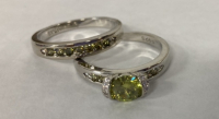 Size 8 Peridot Ring Set