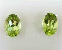$160 Silver Peridot(1.5ct) Earrings