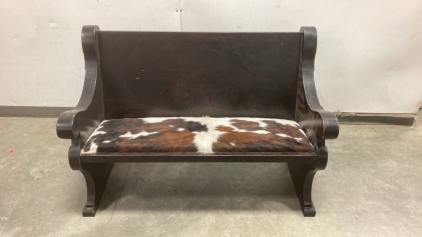 Cow Print Cushion Bench
