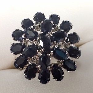 $855 Silver Sapphire(7ct) Ring
