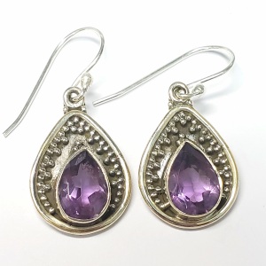 $200 Silver Ametgyst Earrings