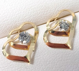 $600 10K Diamond(0.2ct) Earrings