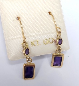 $300 14K Amethyst Earrings