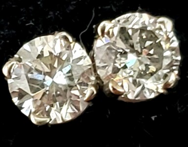 $1895 14K Diamond (0.4Ct,Si1-2,G-H) Earrings