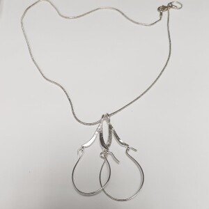 $80 Silver 2 Pendant Necklace