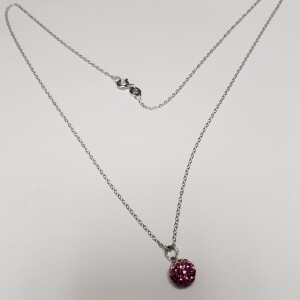 $50 Silver Crystal 16" Necklace