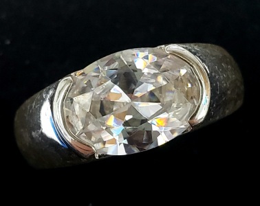 $60 Silver Cz 6G Ring