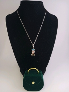 .925 16" Silver Cow Necklace & Pendant