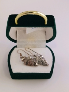.925 Silver Earrings Arrowhead Shaped