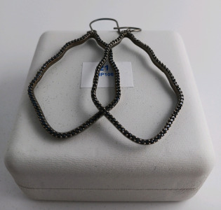 .925 Silver Black Onyx Earrings