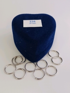 (5) .925 16" Silver Hoop Earrings