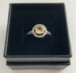 Size 7 Gemstone and Diamond Ring