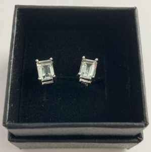 Light Blue Stud Earrings