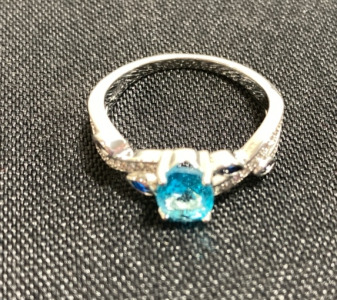 Size 9 Light Blue Ring