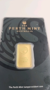 The Perth Mint Australia 5-Gram 99.99% Fine Gold Bar In Assay