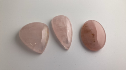 (3) Pale Pink Gemstones