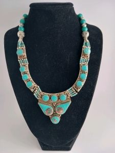 Blue Turquoise & Gemstone Necklace