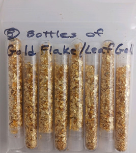 (8) Bottles of Gold Flake/Leaf Gold