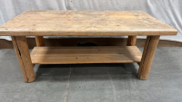 PAIR OF LOG STYLE LOW SIDE/ COFFEE TABLES( 16”x 40”) - 4