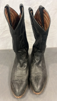 BLACK ON BLACK TONY LAMA BOOTS (10 1/2 D) - 3