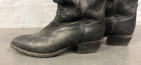 BLACK ON BLACK TONY LAMA BOOTS (10 1/2 D) - 4