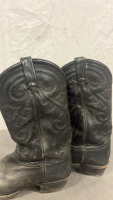 BLACK ON BLACK TONY LAMA BOOTS (10 1/2 D) - 5