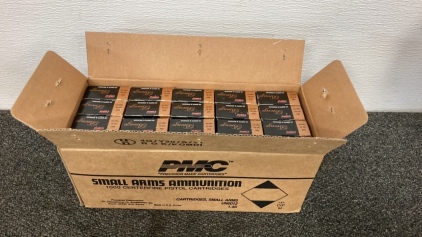 (1000) Rds PMC 40 S&W 165Gr FMJ Ammo