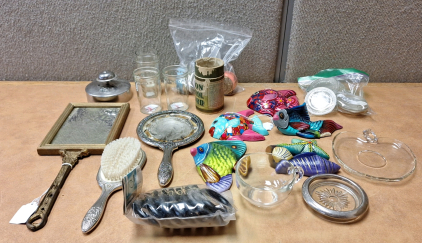 VINTAGE BRUSH AND MIRRORS AND MORE VINTAGE AND PERSONAL GOODS