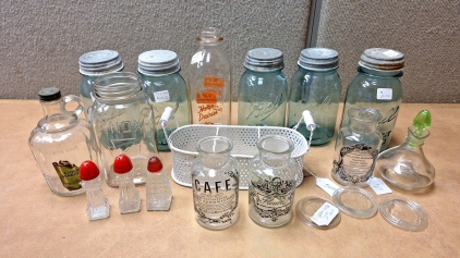 VINTAGE AND COLLECTIBLE GLASS JARS