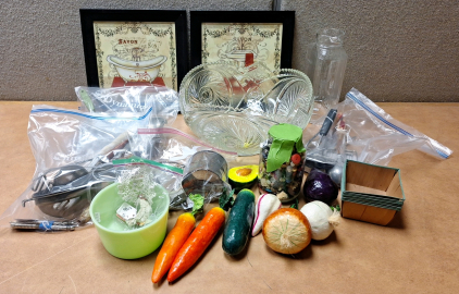 VINTAGE KITCHENWARE AND BEAUTIFUL GLASSWARE