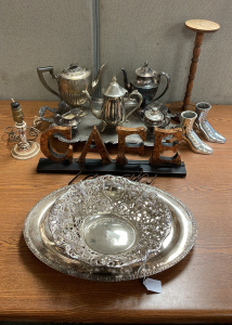 VINTAGE TEAPOTS, TRAYS, AND MORE