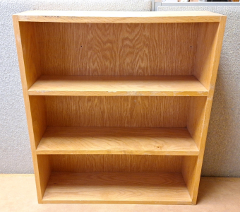 SMALL WOOD BOOKSHELF - VERY SOLID - 28" H x 24" W x 7" D