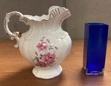 VINTAGE PITCHER AND VASE