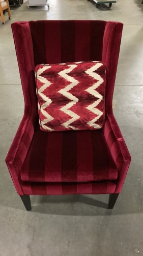 Padded Red Accent Chair