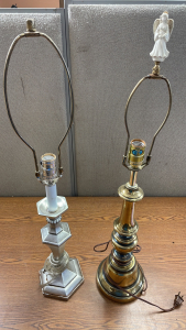 28 3/4 INCH & 29 1/4 INCH VINTAGE LAMP SET