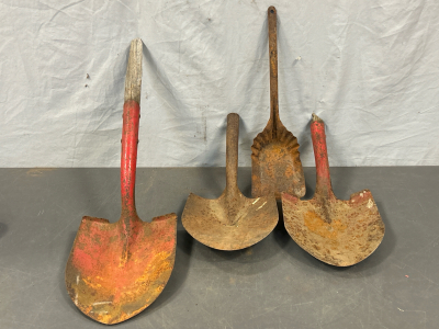 SPADE SHOVEL HEADS (3) ANS FIREPLACE SHOVEL