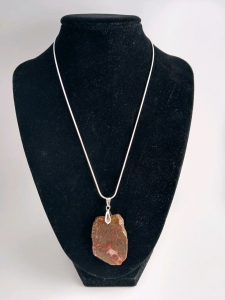 Natural Zhanguo Red Agate Gemstone & .925 Necklace