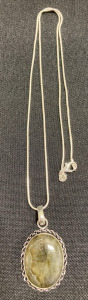Flashy Labradorite Gemstone .925 Necklace